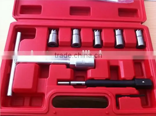 7 pcs Diesel Injector Seat Cutter Cleaner Tool Set Carbon Remover
