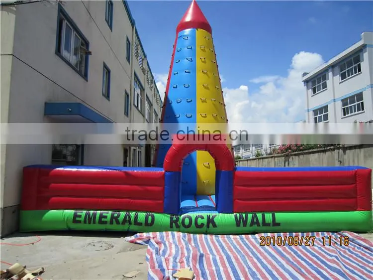 inflatable rock climbing wall with factory price