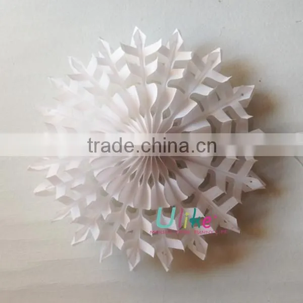 handmade paper snowflakes Christmas paper fan patterns big size snowflake