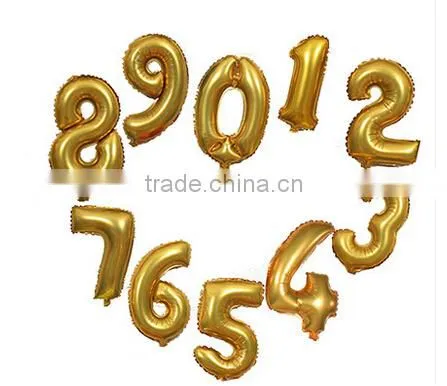 16 '' number balloons pink number foil balloon Wedding &Party Decorate globos