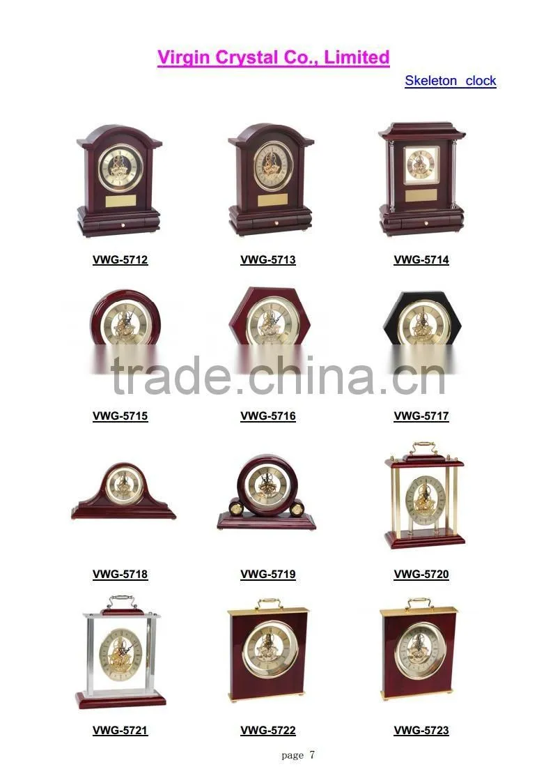 New style handmade small crystal diamond clock for love wedding gift