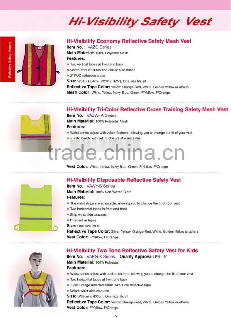 Hi-Visibility LED safety V type mesh reflective vest