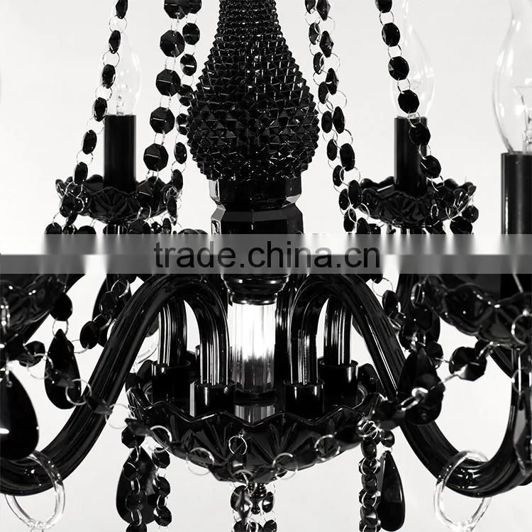 Small black acrylic chandelier for hallways