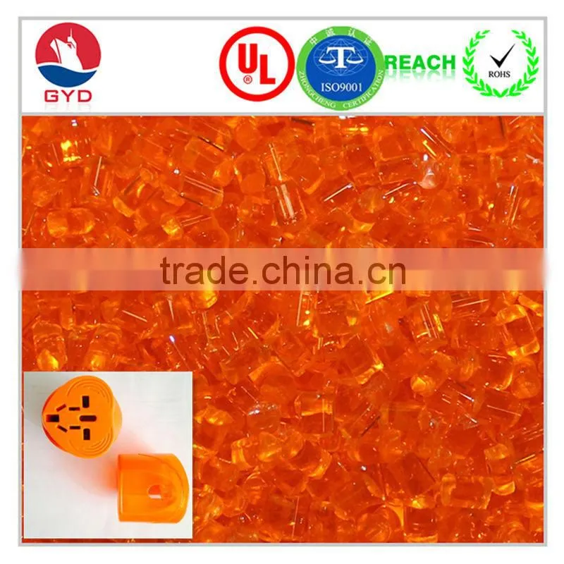 Rosh Certificate pc raw Virgin resin, transparent grade Polycarbonate material for electrical Shell