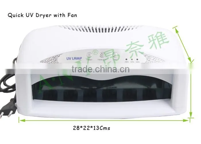 Professional Quick Drying Salon Equipment 42W Nail Art Curing Fan Plus Nail UV Lamp Led