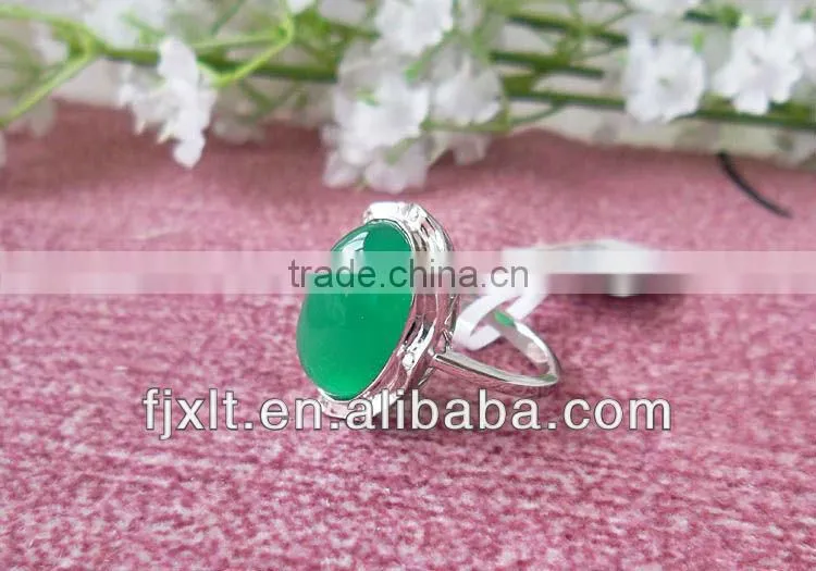 Hot Sale Newest Design 925 Sterling Silver Chrysoprase Gemstone Ring