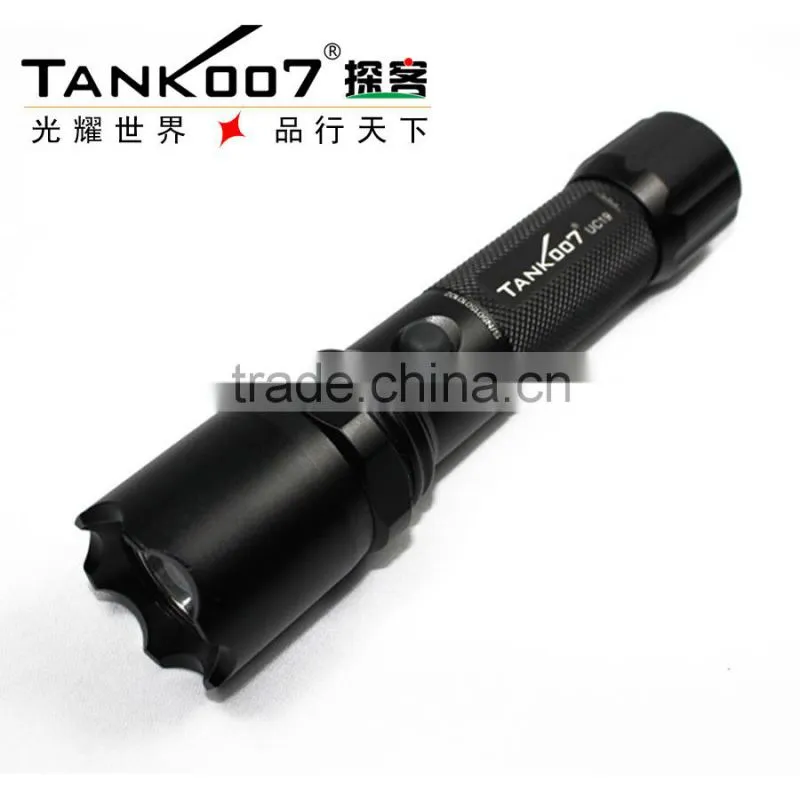 TANK007 police security led flashlight usb police light usb led torch lamp