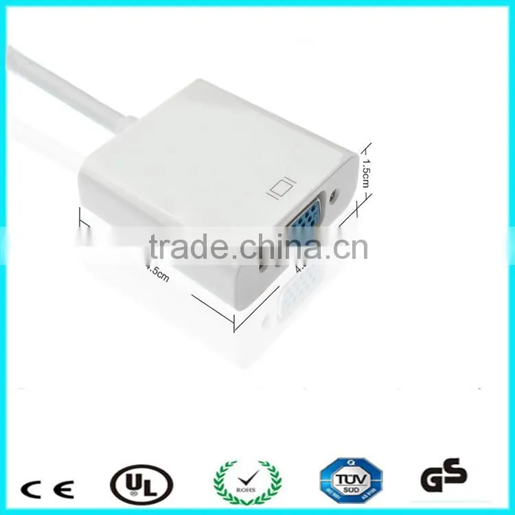 Hot sale nickel plated mini dp to vga for macbook