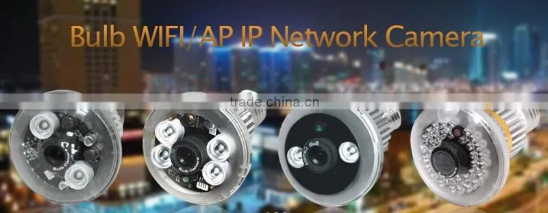 bulb ip camera with 940nm LED, IP Camera, Real bulb Camera Support Onvif, Motion detection, SD Card, Audio,E-mail alarm