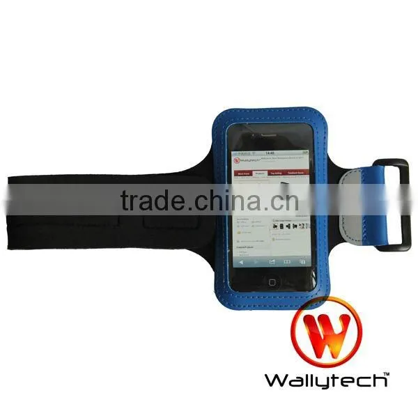 Wallytech New Elastic Rubber Sports Running Armband Cover Case For iPhone 4S 4 4G 3G 3GS