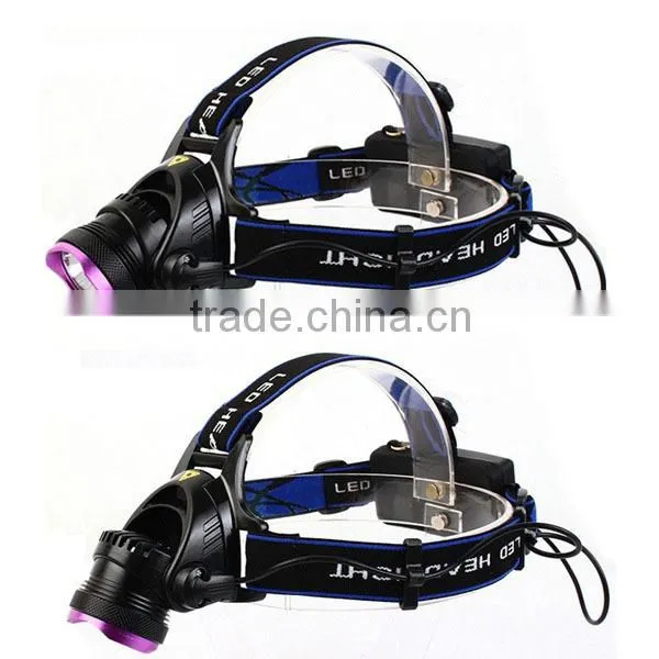 C-REE T6 LED Headlight 18650 battery Rechargeable Zoom hunting camping headlight
