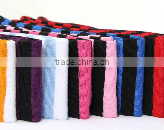 Red 100 Cotton Girls Socks Custom Design Long Women Socks Knee High Socks