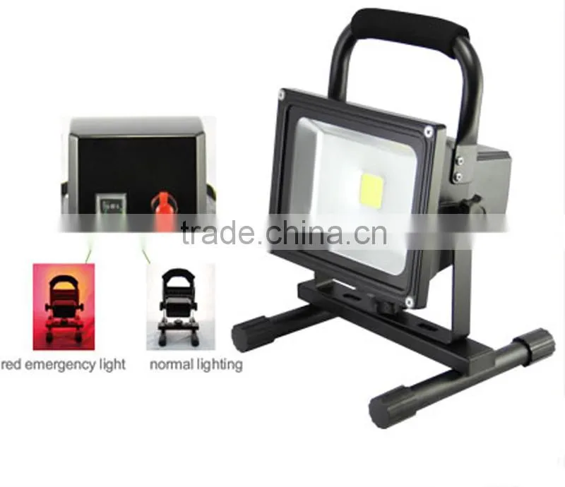 Portable Battery LED Work Lights IP65 Outdoor 24V 12V LED Flood Lights Outdoor 20W Epistar Power Emergency Rechargeable Light