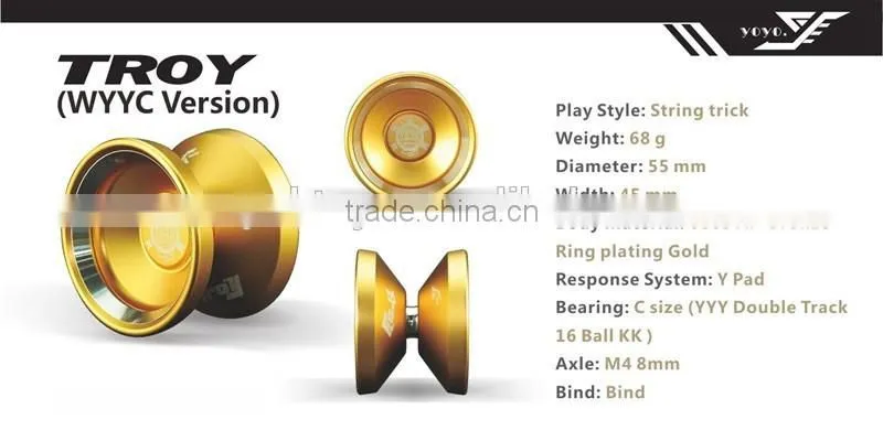 YOYO-Y Aluminum Professional YOYO Troy WYYC Ver. Magic Super Speed Yoyo