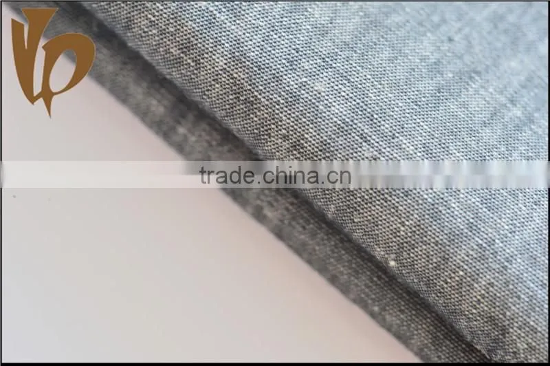 shaoxing supply ramie and cotton interwoven fabric yarn dyed fabric for dress shirt