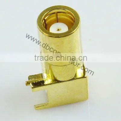 right angle thru hole plug SMB PCB Connector