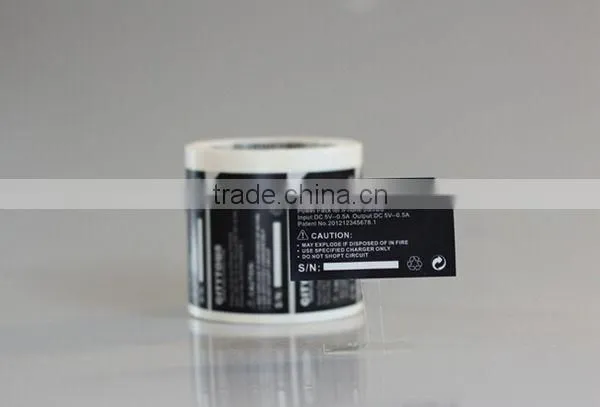 PET paper waterproof sticker label produced manudatcurer