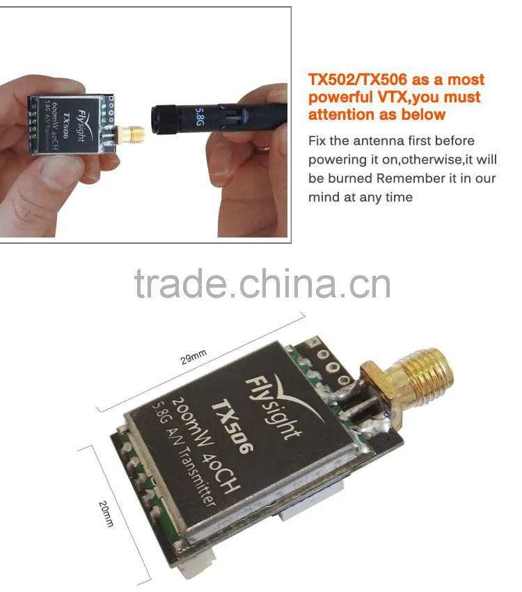 long range 5.8GHz 600mw FPV audio video wireless RF transmitter for rc helicopter