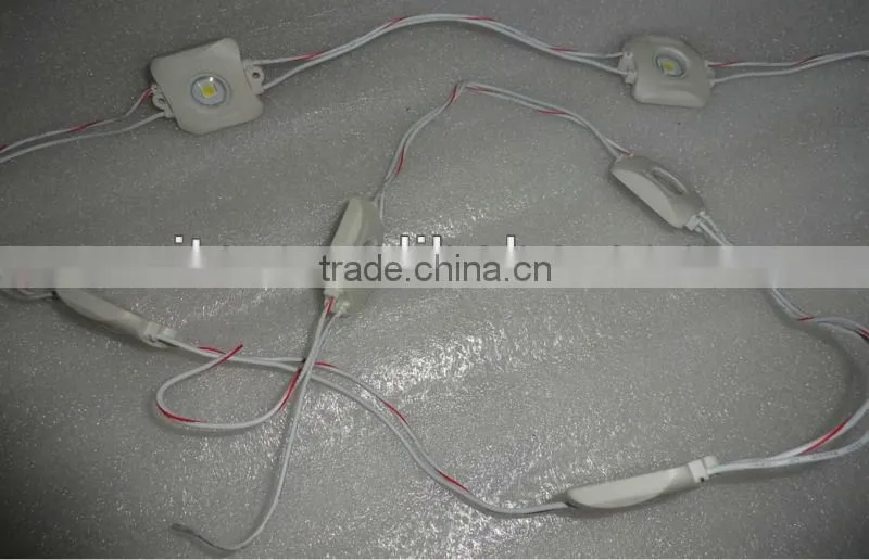 WHITE 1.2W 5050 type super bright led module,DC12V input;20pcs a string;injection module,IP65