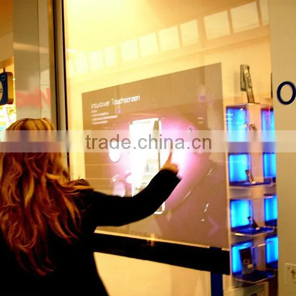 Easy Install 3d holographic display rear projection screen used for Mobile phone shops advertising