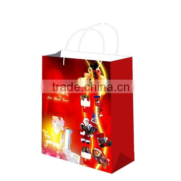 String handle decoration handmade paper bag for christmas
