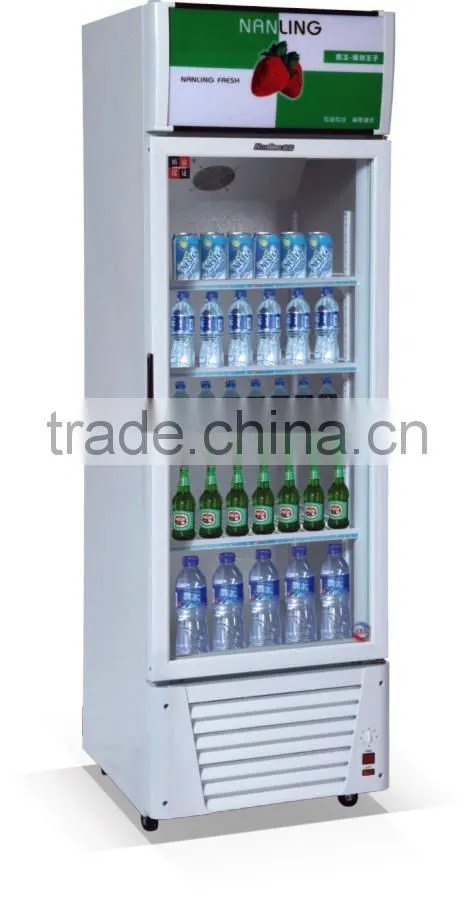 nice price glass door stainless steel freezer for beverage