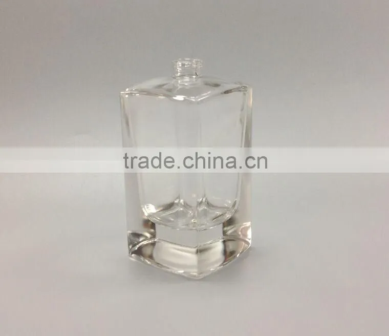 High quality 80ml 100ml square perfume glass bottle