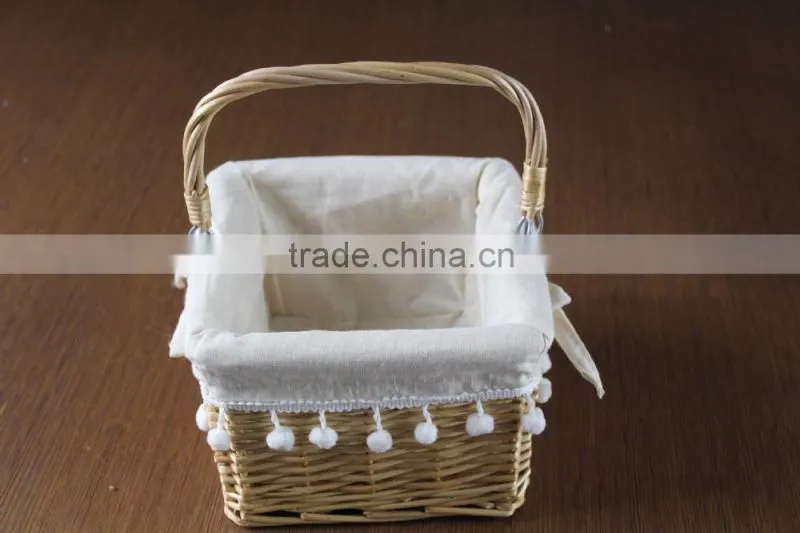 Light color 100% cotton towel set packed in basket