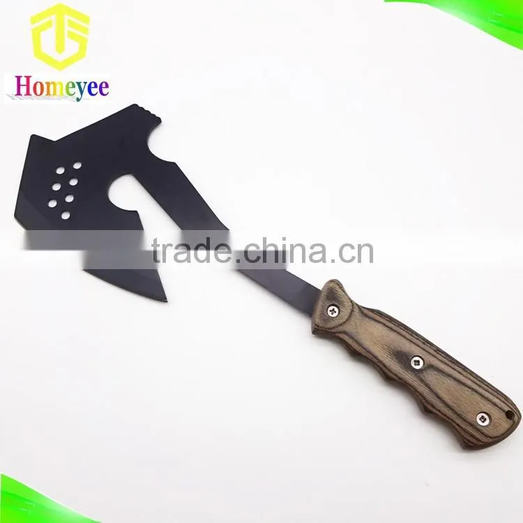 Hot sale top quality outdoor camping survival stainless steel tool head tactical tomahawk with sheath