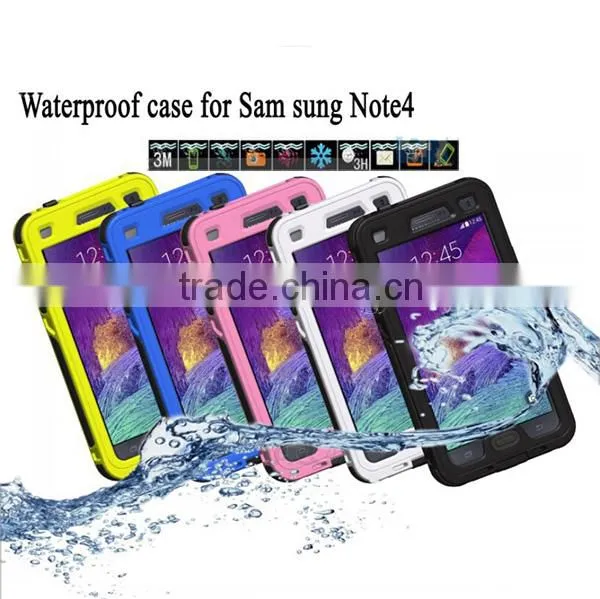 Waterproof Case Note 4 for Smartphones With Button Green