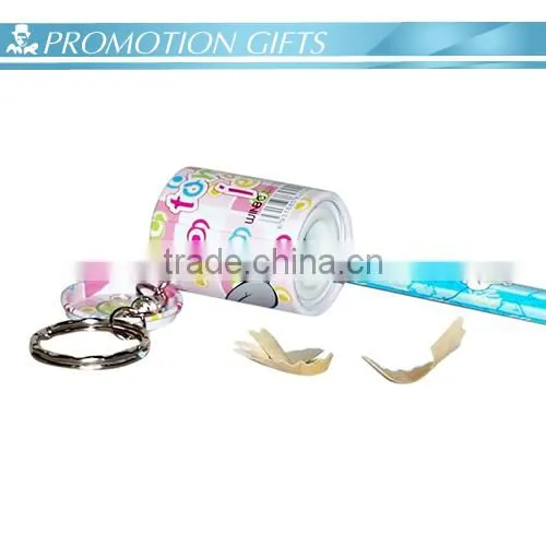 Customized mini tin sharpener with keychain