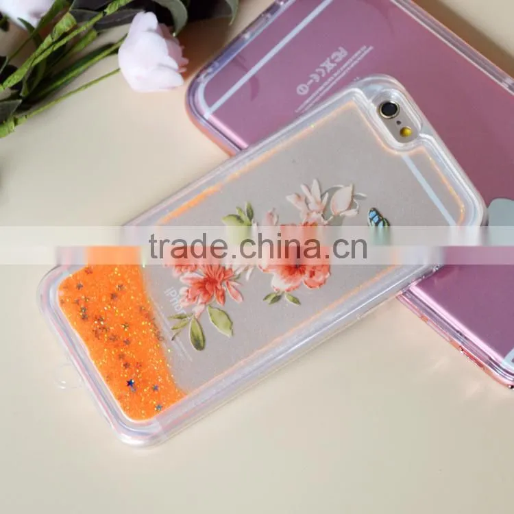 2016 hot selling liquid glitter case for iPhone6