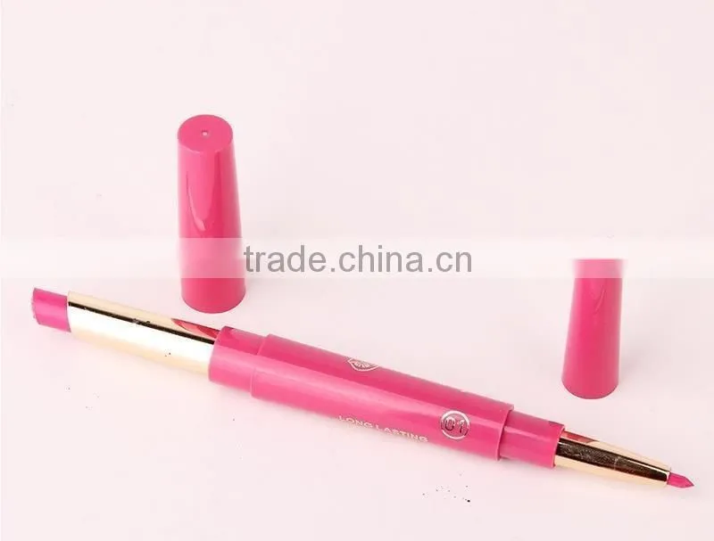 Music Flower Dual Purpose Lipstick&Lip Liner 12 Colors Waterproof Long Lasting Bright Colorful lipstick stick set
