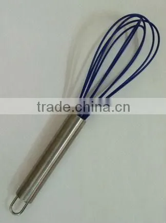 Colorful Silicone Egg Whisk With Stainless Steel Handle