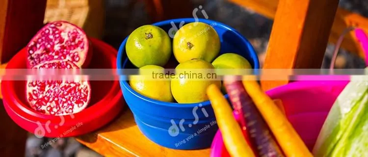Folding Design Space Saving Food Grade Silicone Multipurpose Bowl
