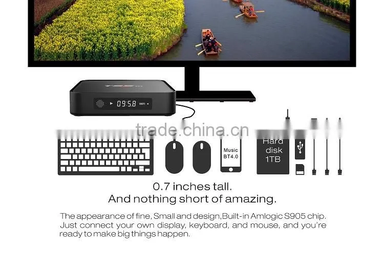 2016 4k smart T95M S905 1G 8G Quad core android 5.1 tv box Kodi16.0