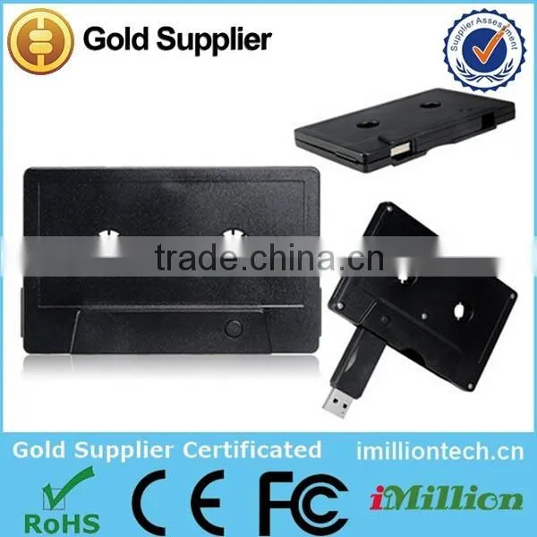 Alibaba China Black color cassette tape usb flash drive/cassette usb flash drive/cassette tape usb