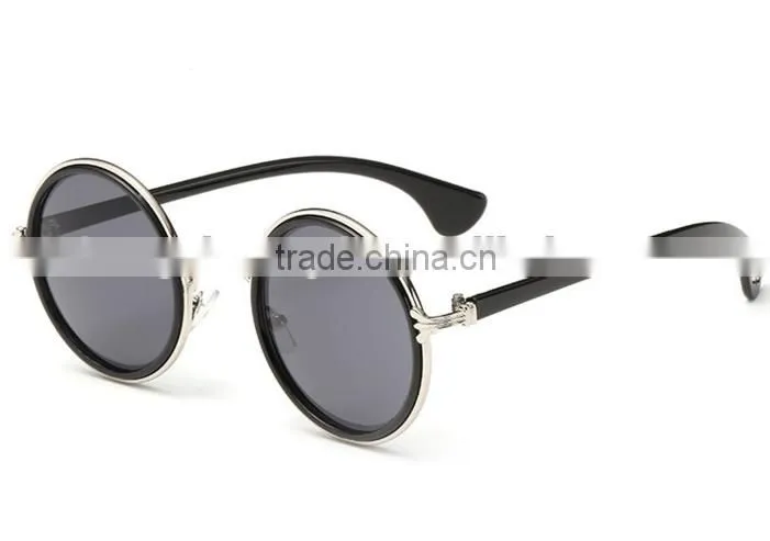 New arrival Colorful lens UV400 round frame metal sunglass