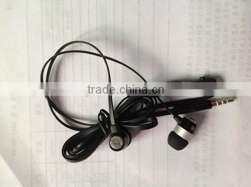 High quality diamond earphone new crystal earphone flat cable design earphone
