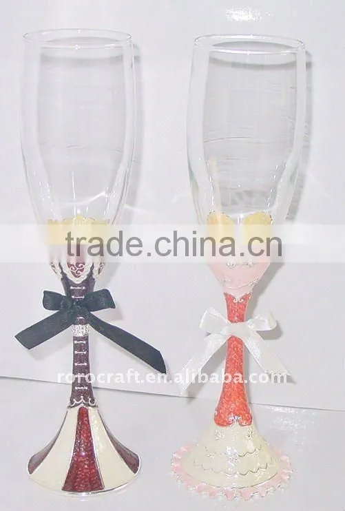 pewter gift wedding champagne glass