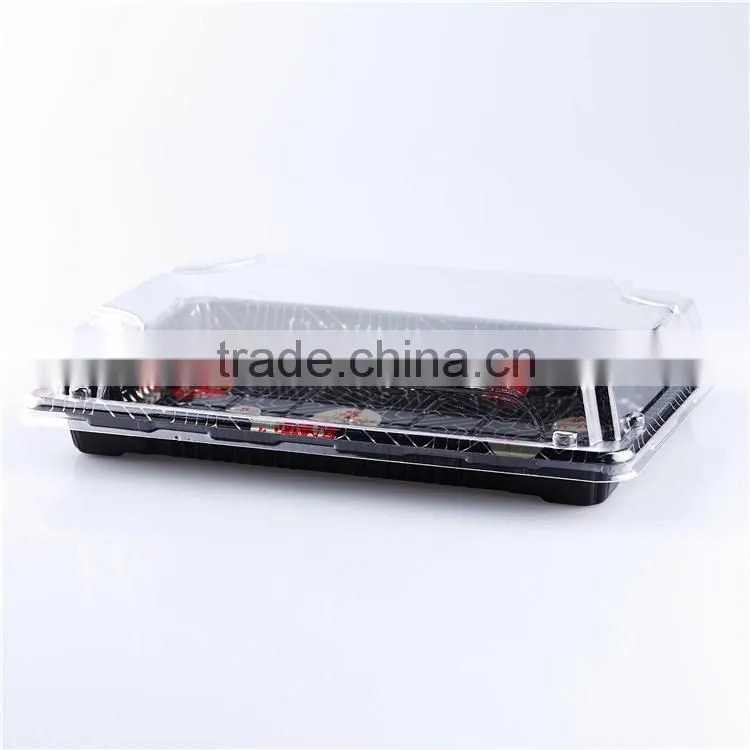 Disposable plastic salad sushi take away box