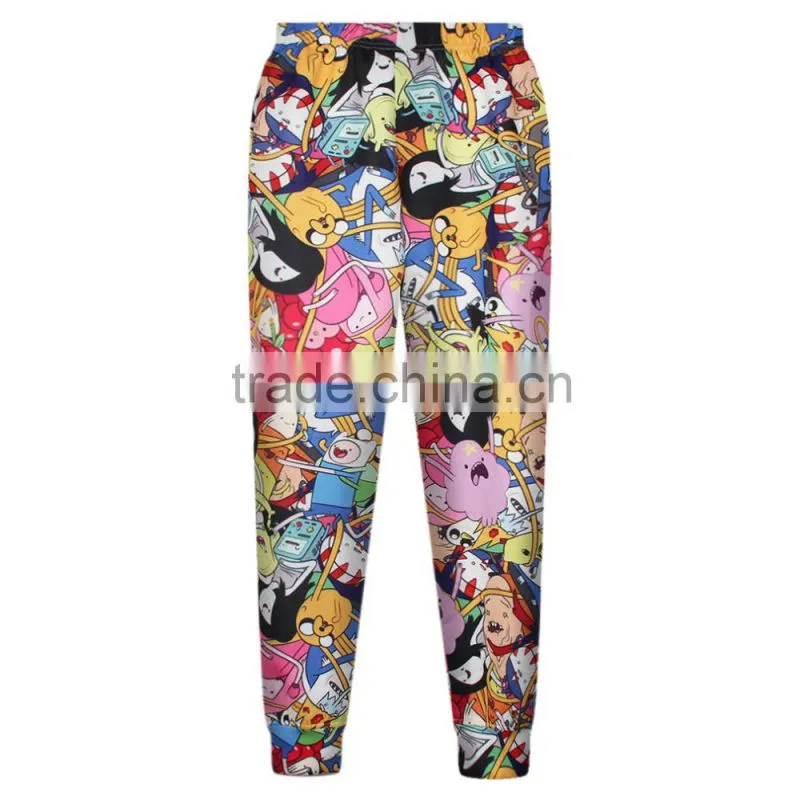 Custom Design sports pants XS-XXL Trousers For Women Cartoon Print N18-20