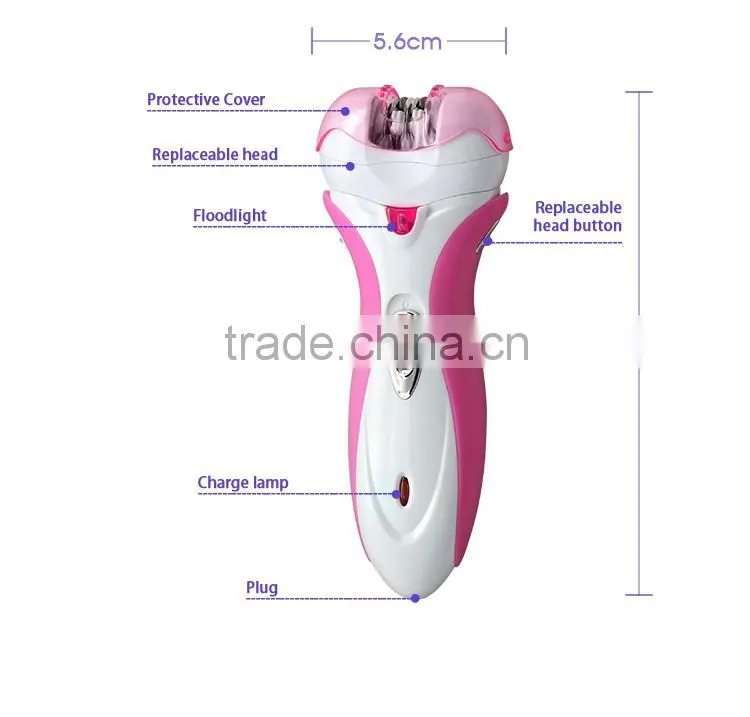 Kemei2531 New 4 in 1 Multi-function Women Shave Electric Epilator & Foot Care Callous Remover