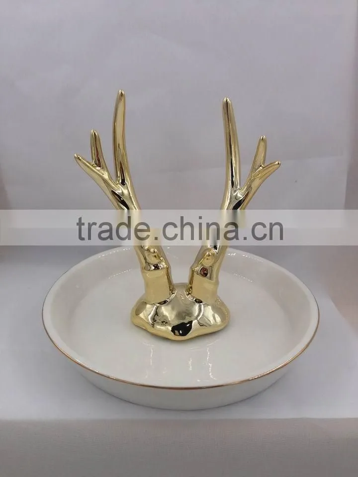 High quality ceramics creative jewelry holder