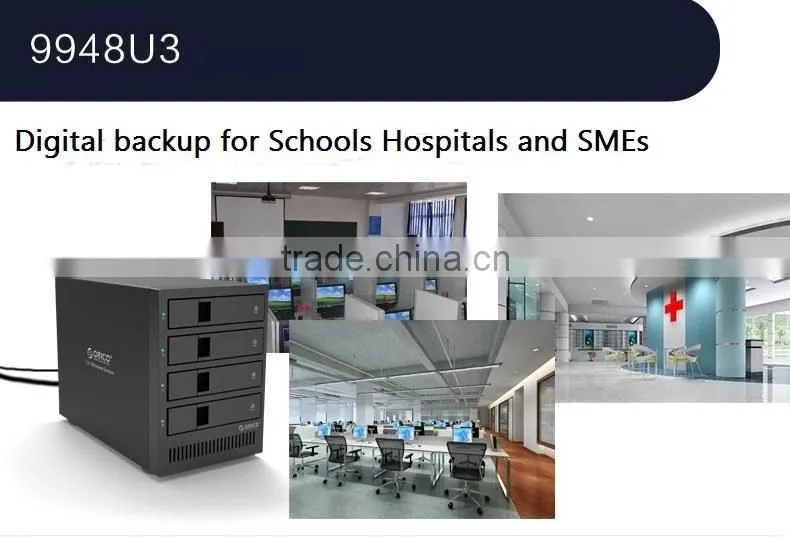 New product 4-bay 3.5inch SATA HDD enclosure box with raid function