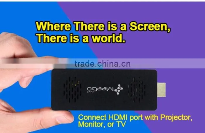 2016 newest mini pc Meegopad T03 Win10 and Android 4.4Dual OS Mini PC 2GB / 32GB Intel Quad Core TV