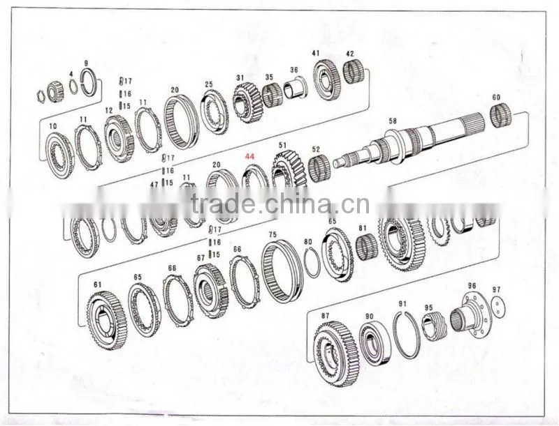 Synchronizer Parts for Gearbox ZF Coupling Body Auto Parts Auto Parts 1250304351