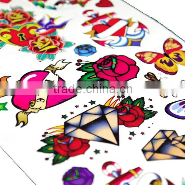 Custom permanent body tattoo sticker