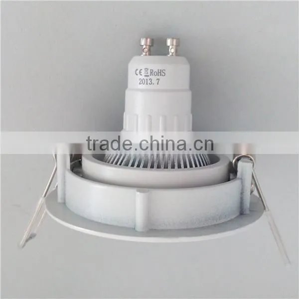Spraying white finish 8w Gu10 ceiling spotlight fitting with gu10 lamp base