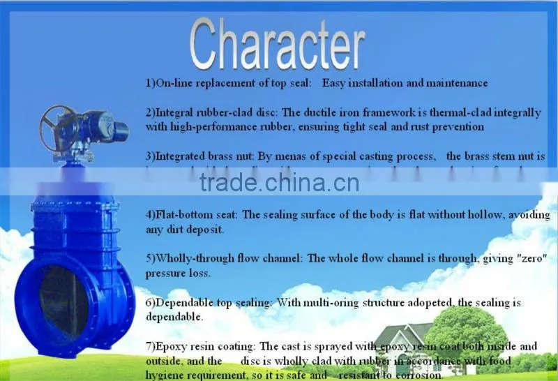 DN50~DN600, PN1.0/1.6MP Electric Gate Valve